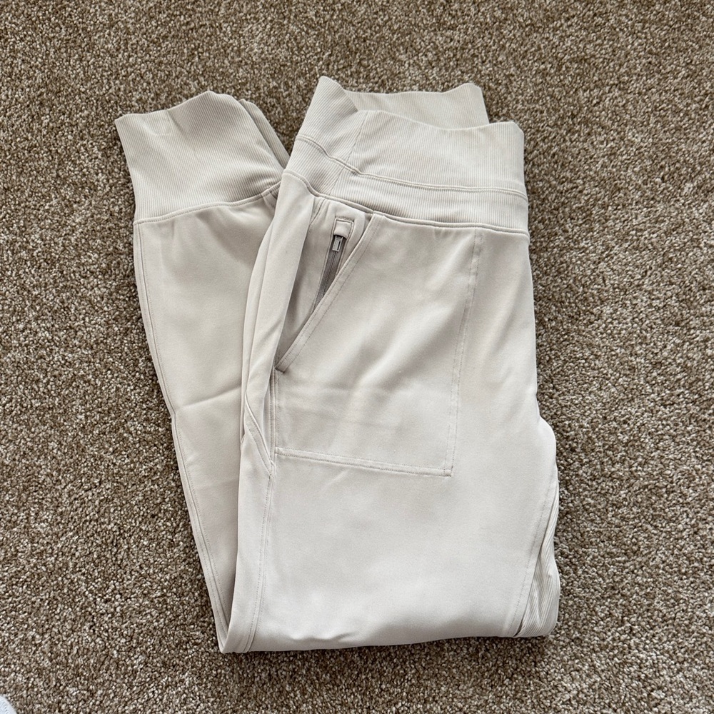 Athleta Cream Jogger Pants